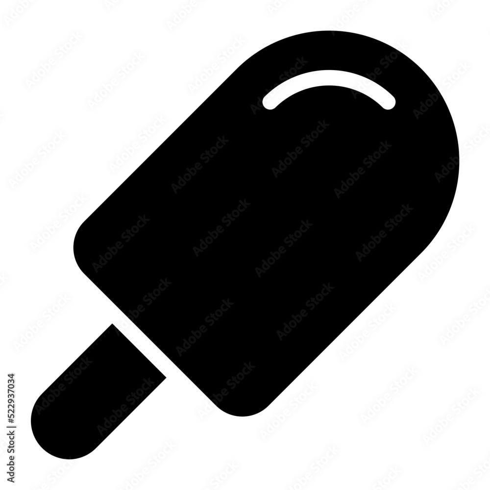 Popsicle Ice Cream glyph icon Popsicle Ice Cream glyph icon
