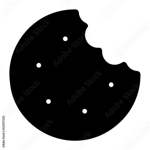 Marie Biscuit With Bite glyph icon