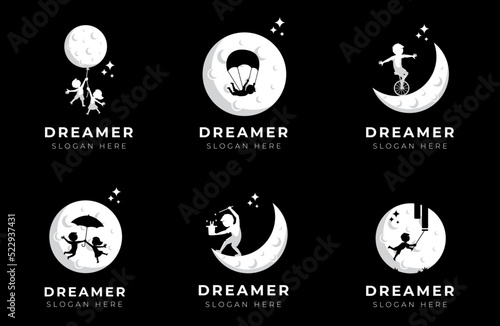 Child dream logo design illustration collection - Dream Logo - banner icon