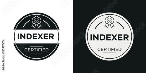 Creative (Indexer) Certified badge, vector illustration. photo