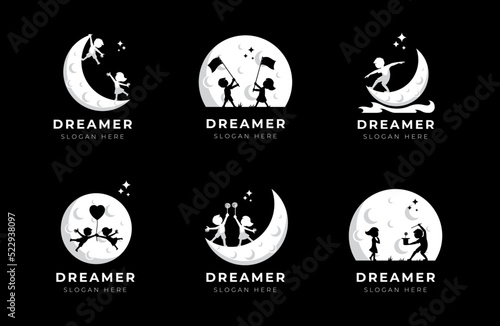 Child dream logo design illustration collection - Dream Logo - banner icon