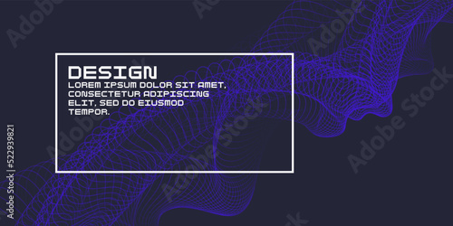 Vector abstract background with dynamic waves and lines.