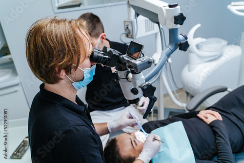 Professional stomatology technologies. Dentistry modern operation process.