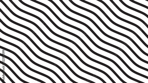 seamless pattern with waves ,monochrome black and white waves pattern background vector © peacefy