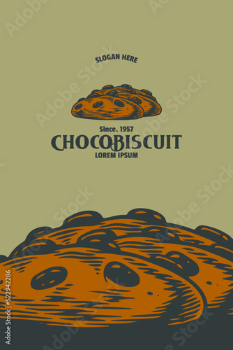 chocolate biscuit vector il...