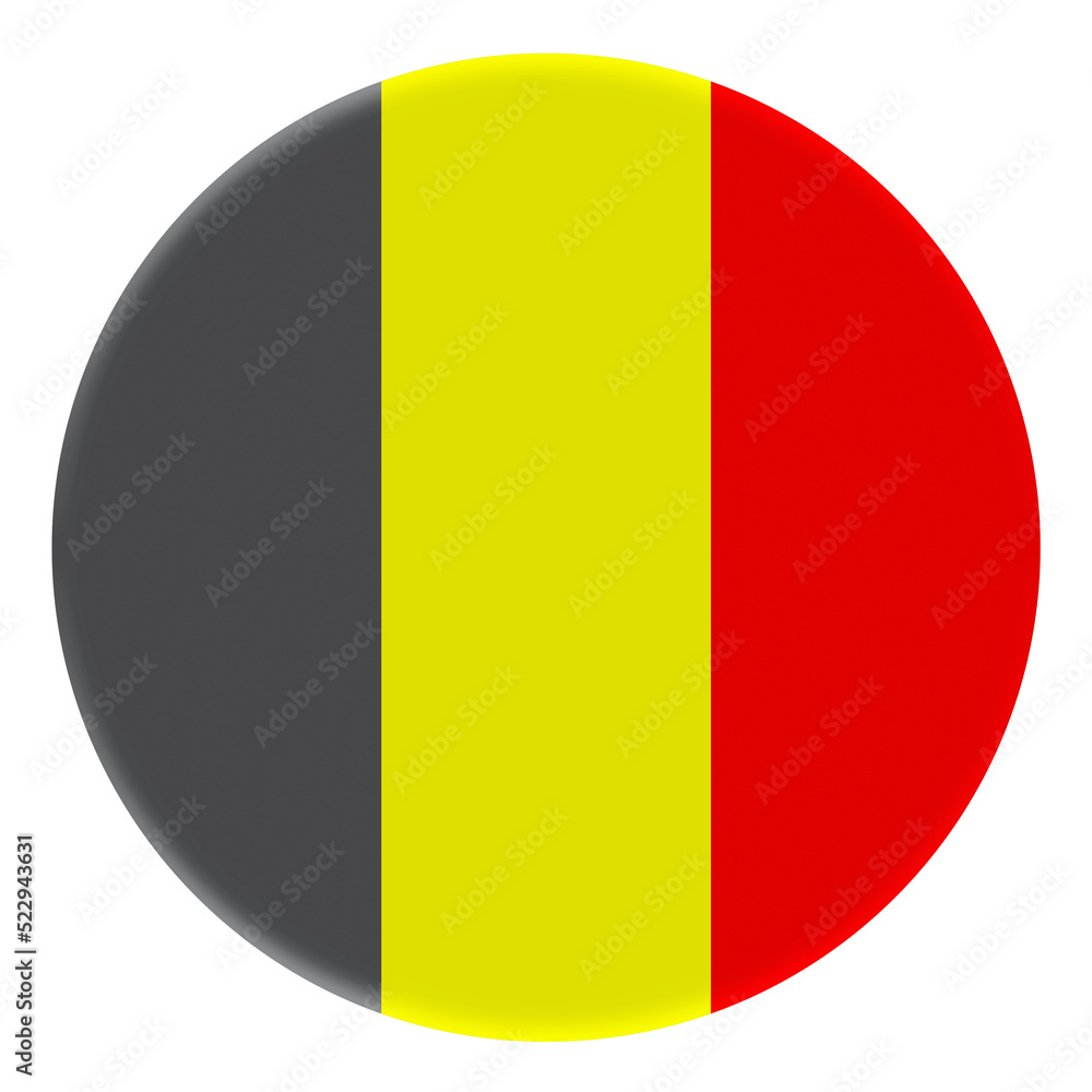 3D Flag of Belgium on avatar circle.