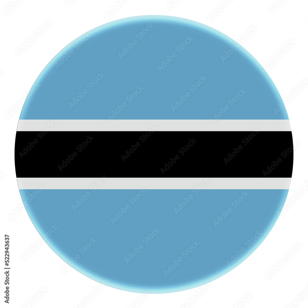 3D Flag of Botswana on a avatar circle. 3D Flag of Botswana on a avatar circle.