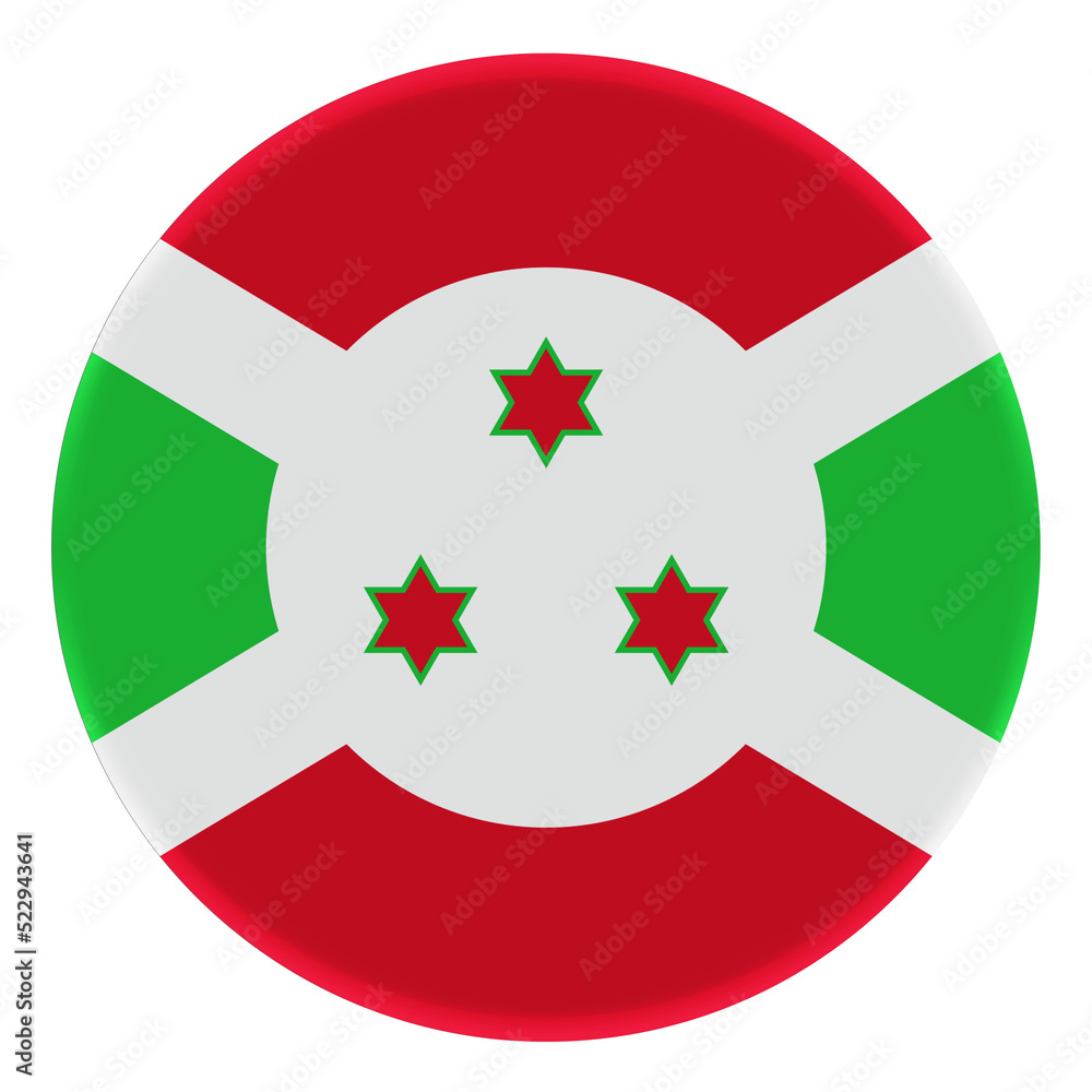 3D Flag of Burundi on a avatar circle. 3D Flag of Burundi on a avatar circle.