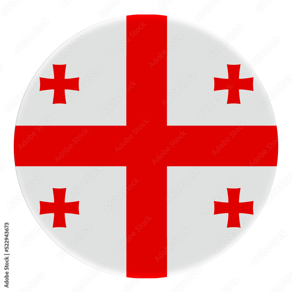 3D Flag of Georgia on avatar circle.