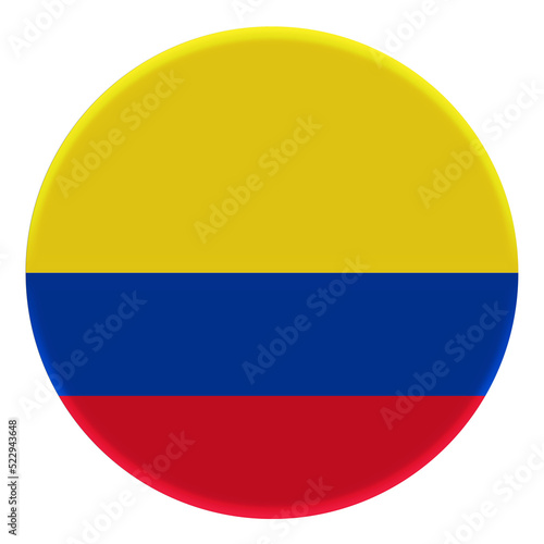 3D Flag of Colombia on avatar circle.