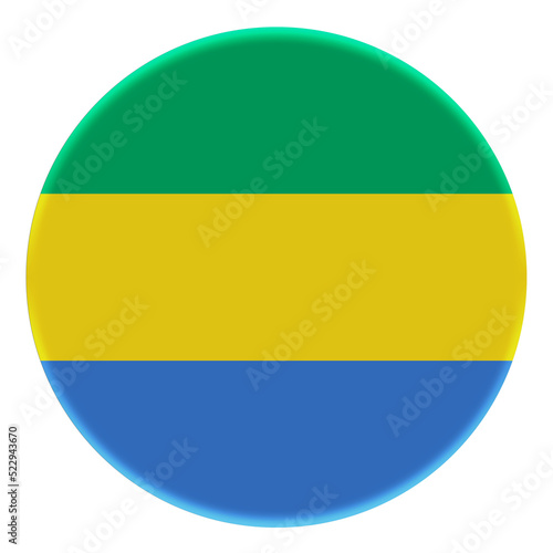 Free Download 3D Flag of Gabon on a avatar circle. - GFXLoad