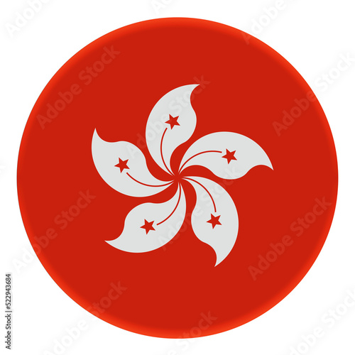 3D Flag of Hong Kong on a avatar circle.