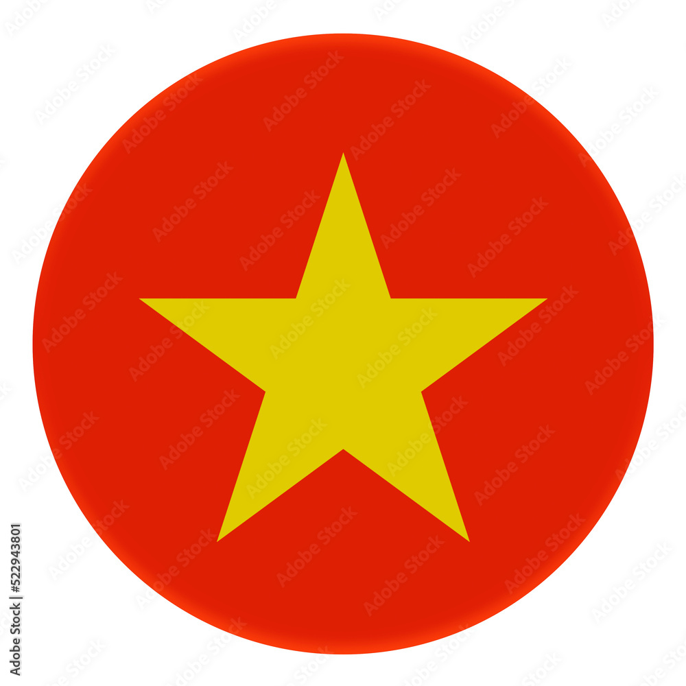 3D Flag of Vietnam on avatar circle. 3D Flag of Vietnam on avatar circle.