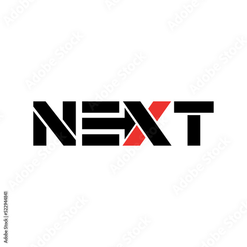 Logo Design with 'Next' Arrow Sign