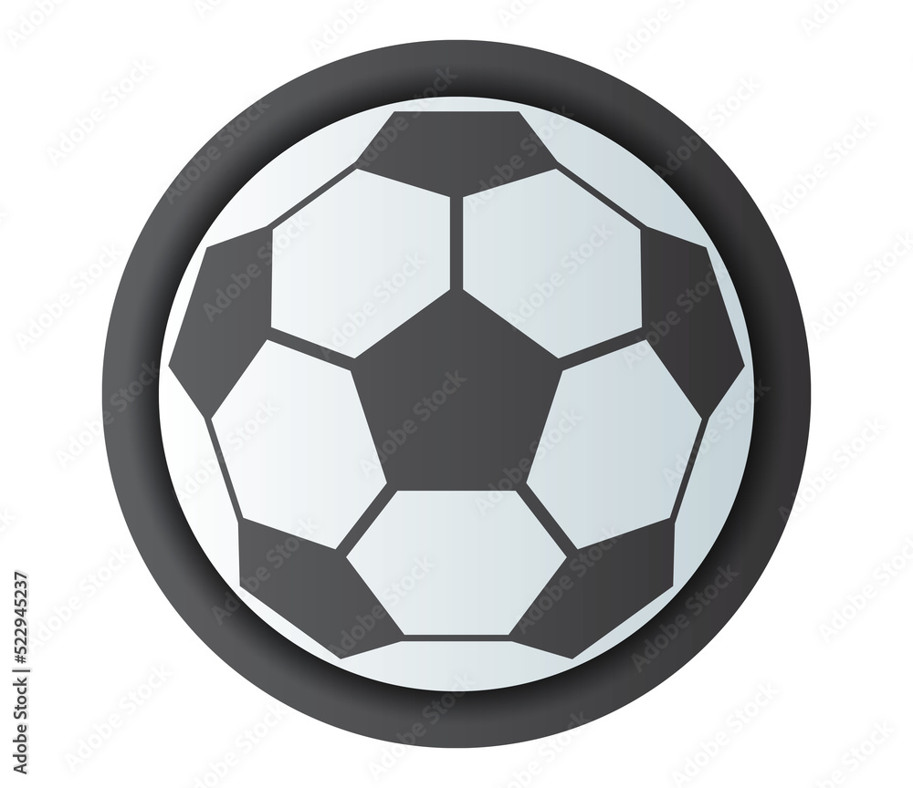 soccer ball icon symbol. Back to school object set in paper art item. soccer ball icon symbol. Back to school object set in paper art item.