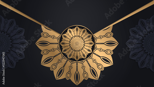 Luxury islamic ornamental mandala design colorful background