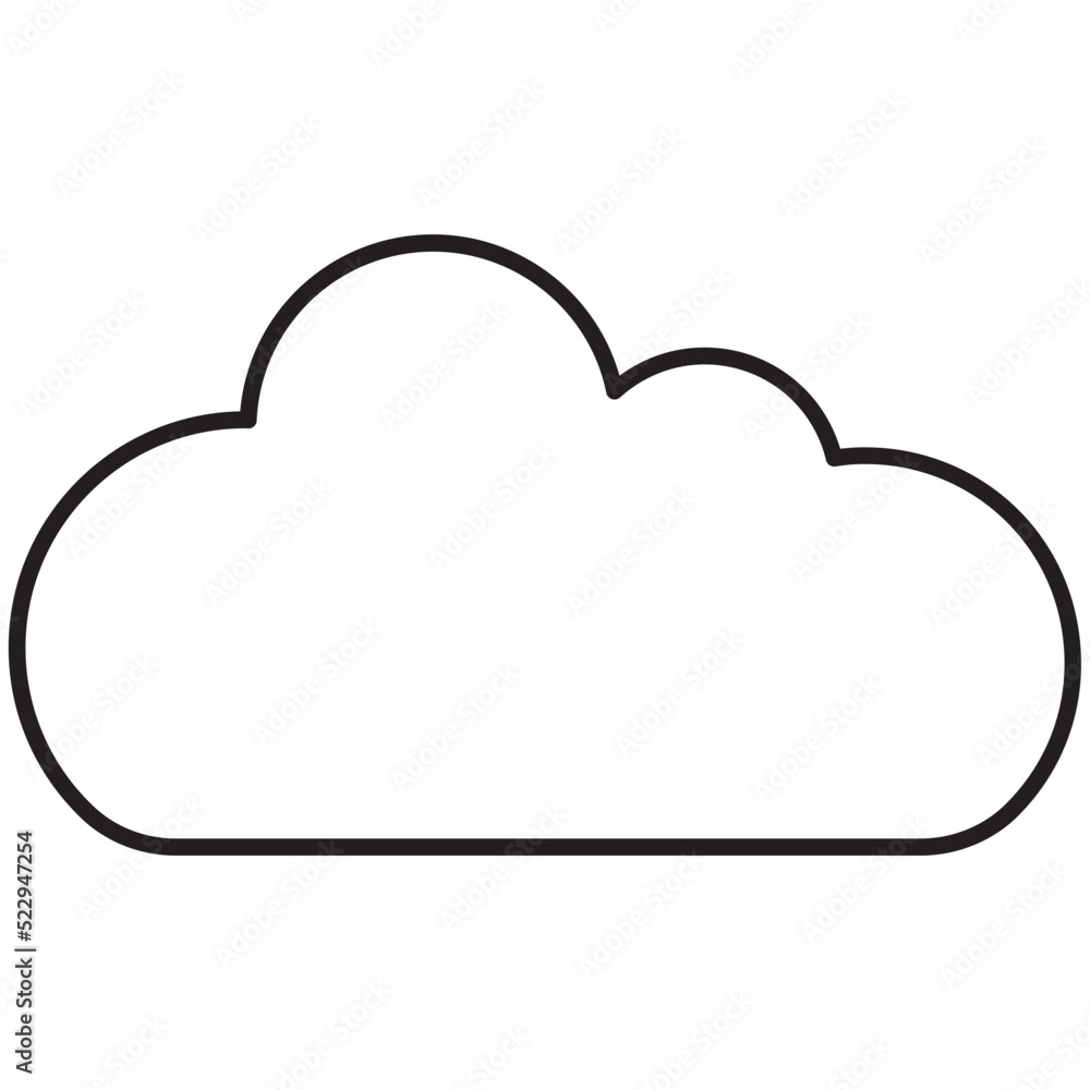 Clouds sky symbol outline design Clouds sky symbol outline design