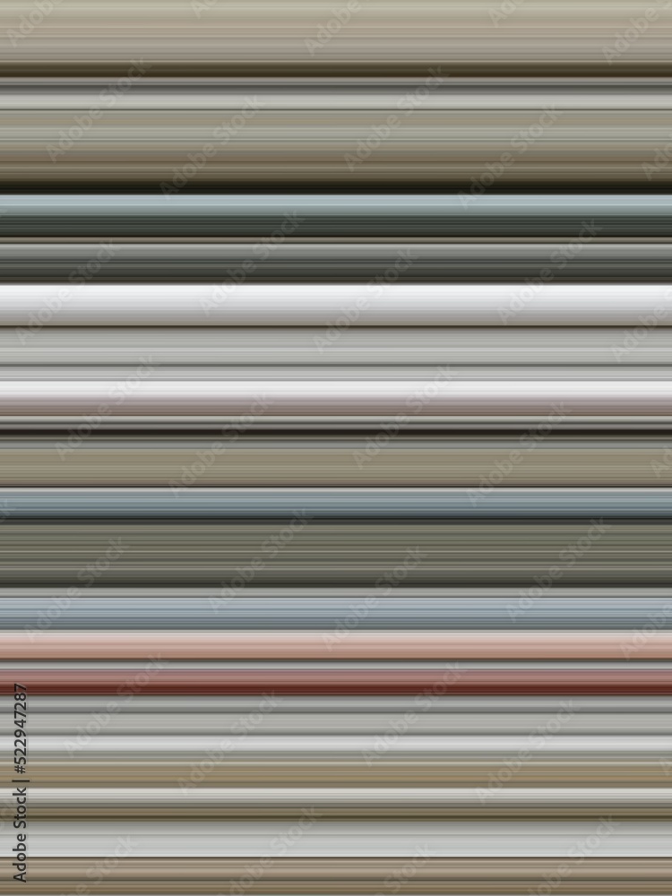 many parallel striped line design set on the diagonal in shades of grey beige brown and white