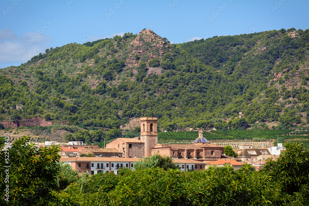 Iglesia de San Gil Abad, en la población de Benifairó de Les Valls, en la provincia de Valencia. Comunidad Valenciana. España. Europa
