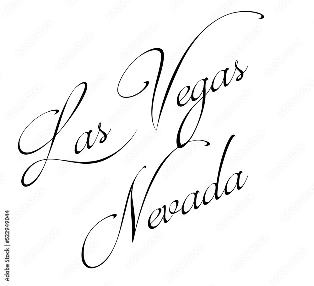 Las Vegas Nevada text sign illustration on white Background. Las Vegas Nevada text sign illustration on white Background.