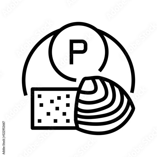 p vitamin line icon vector. p vitamin sign. isolated contour symbol black illustration