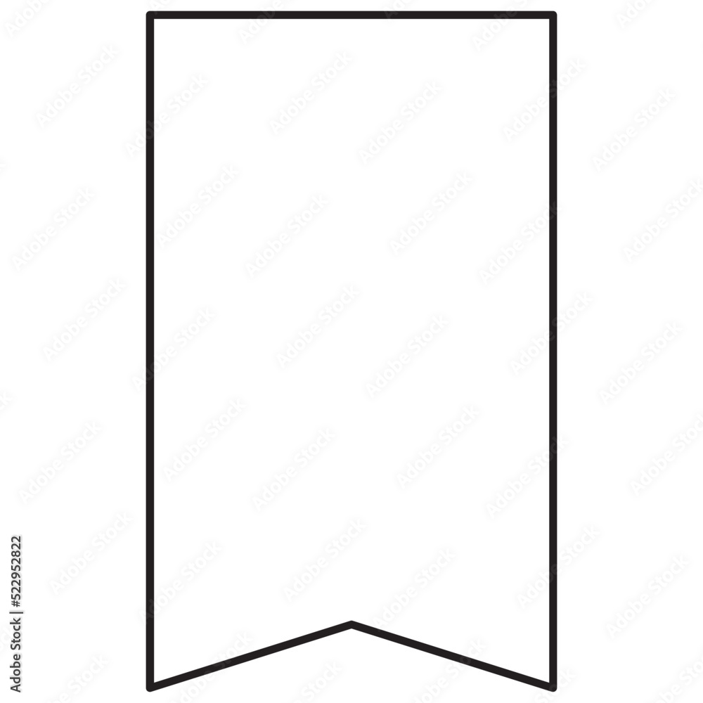 Bookmark thin line icon.