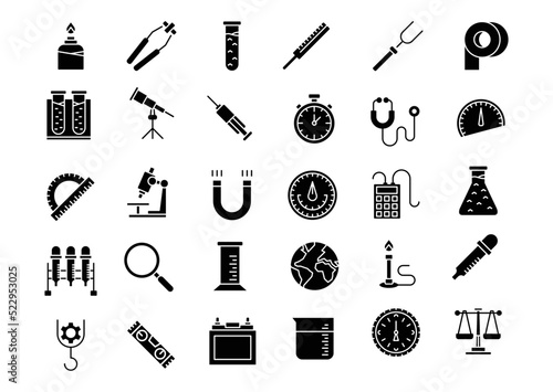 Laboratory equipment icons