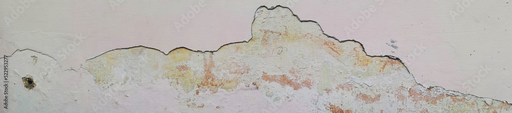 Panoramic of wall background in close up