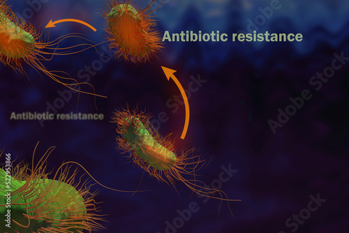 antibiotic resistant bacteria  resistance  bacteriology  infections  3d illustration