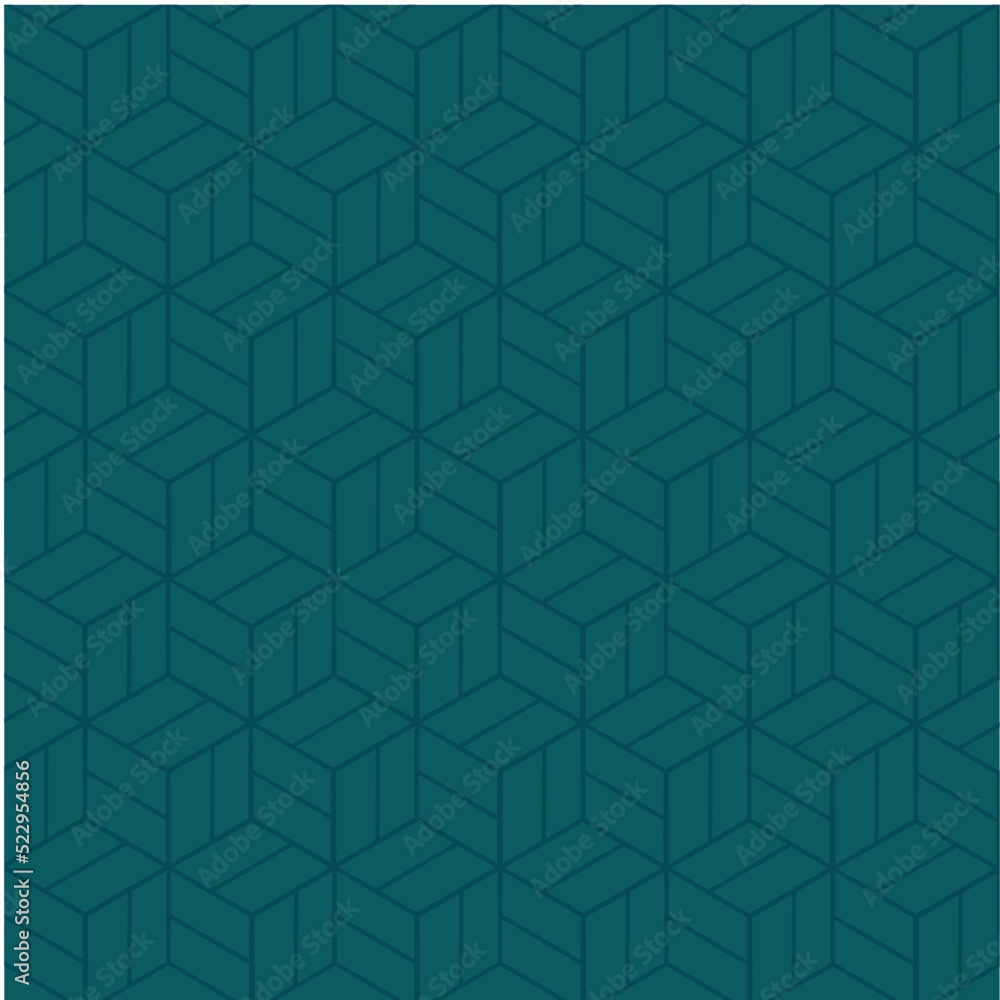 Vector geometric pattern. An ornament made of polygons. Turquoise tiles. Vector geometric pattern. An ornament made of polygons. Turquoise tiles.