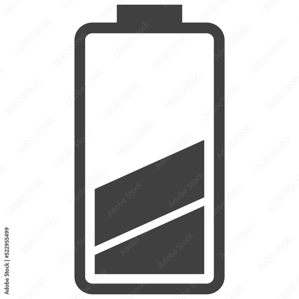 Battery icon. Charger phases flat design.