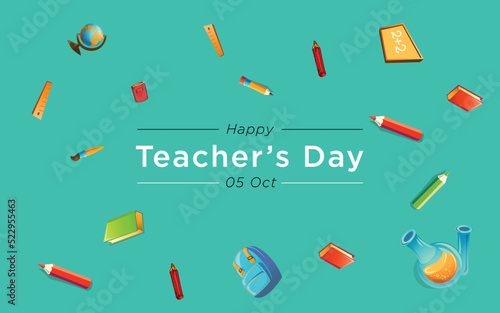 Happy Teacher's Day, Social media post design. © HamjaIU