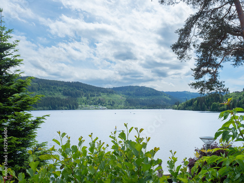 Titisee, Germany - May 28th 2022: Beautiful lake in the midst of the black forest