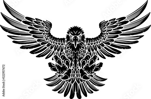 Bald eagle mascot swooping ...