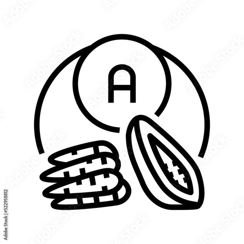 a vitamin line icon vector. a vitamin sign. isolated contour symbol black illustration