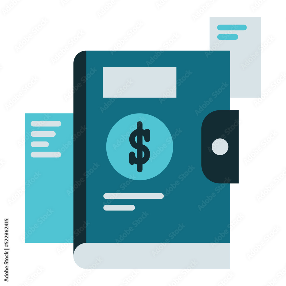 financial book icon on transparent background financial book icon on transparent background