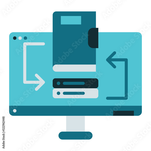 data sync icon on transparent background