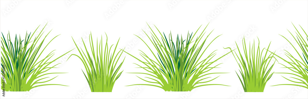 Grass bushes seamless pattern. Grass and Bushes outdoor landscape elements. Isolated element for design, landscape nature illustration. Grass bushes seamless pattern. Grass and Bushes outdoor landscape elements. Isolated element for design, landscape nature illustration.