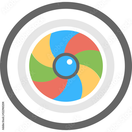 Camera Shutter Flat Icon 