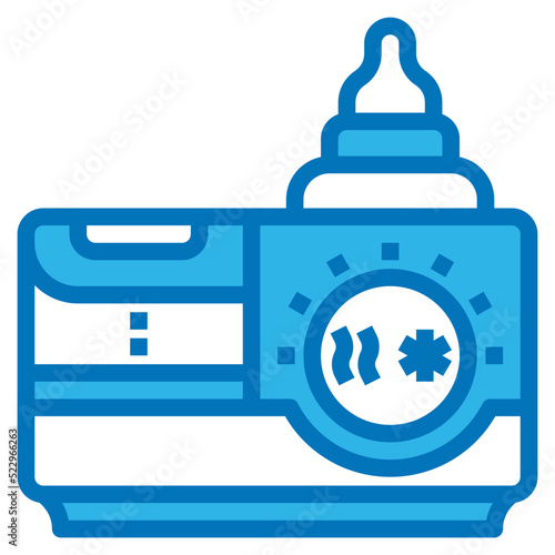 Warmer,cooler,bottle,baby,accessories - blue icon