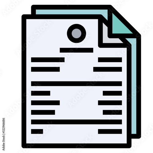 Invoice receipt paper tax vat - filled outline icon