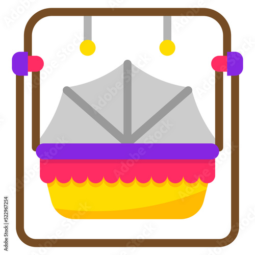Bassinet,sleep,cradle,baby,accessories - flat icon