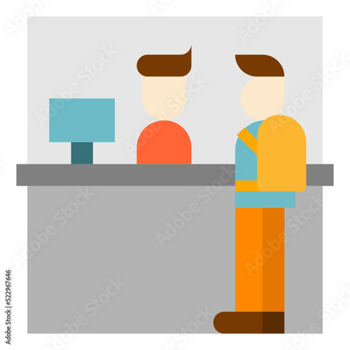 Infomation tourist service - flat icon