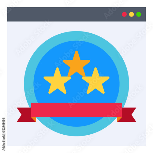 Premium content website online stars - flat icon