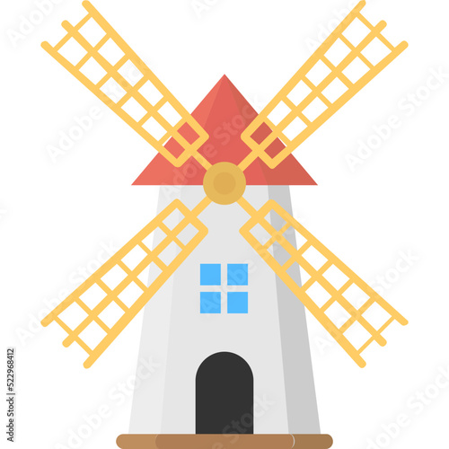 Windmill Flat Icon