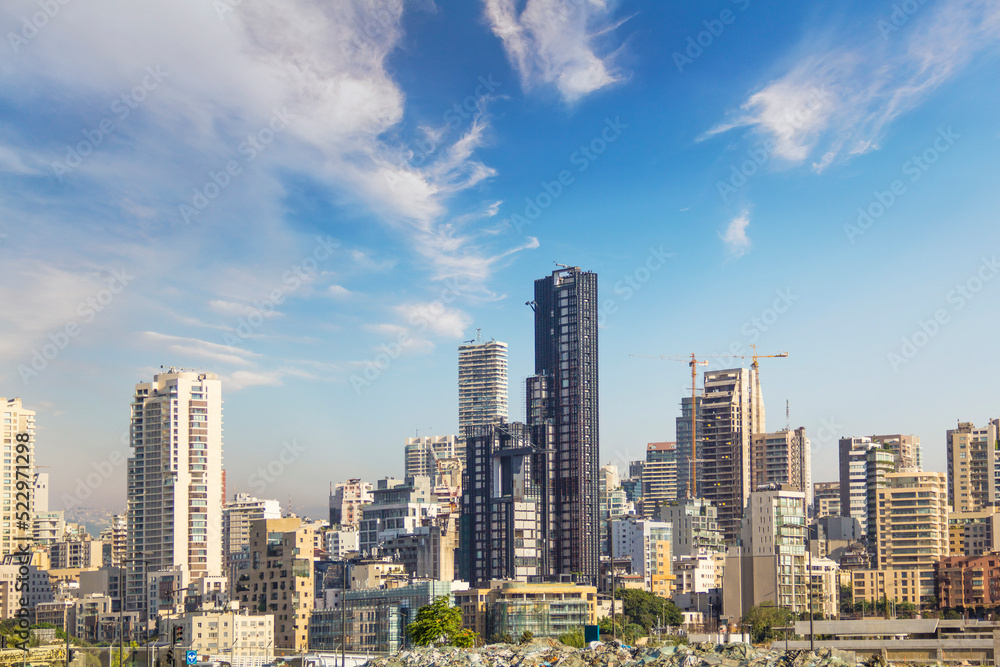 Fototapeta premium Beautiful view of the embankment in Beirut, Lebanon