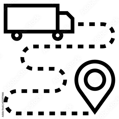 Logistic transport delivery location ecommerce - outline icon