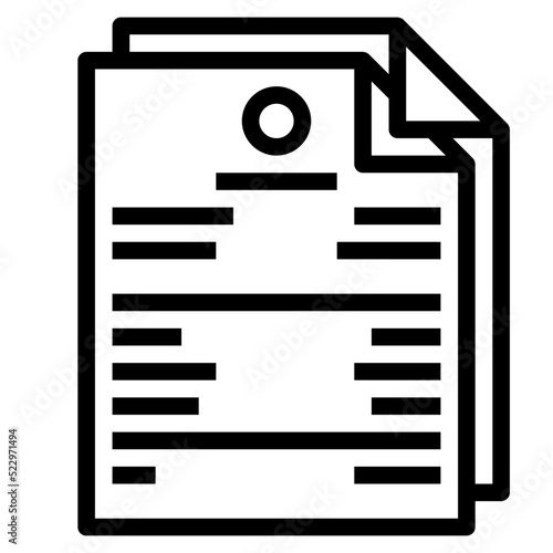 Invoice receipt paper tax vat - outline icon