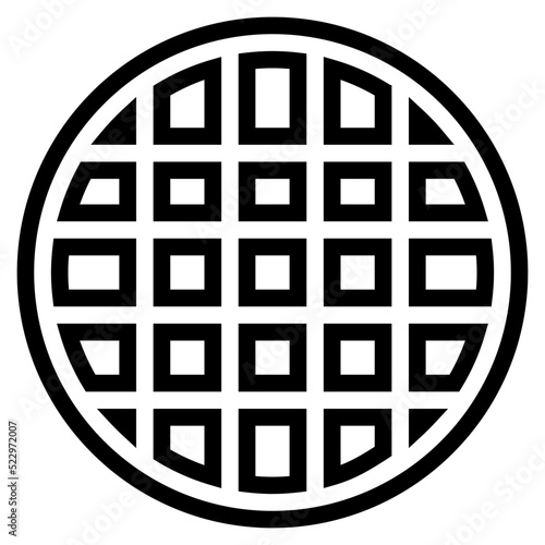 Waffle food bakery - outline icon