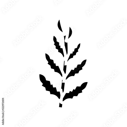african water fern glyph icon vector. african water fern sign. isolated symbol illustration